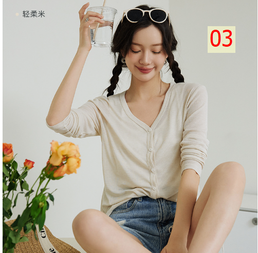 24HA77.09 - ÁO CARDIGAN MỎNG TENCEL KHOÁC NGOÀI