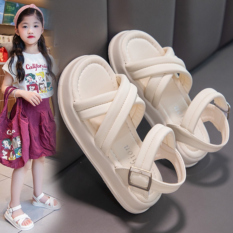 24HA77.27 - SANDAL 2 DÂY CHÉO BÉ GÁI