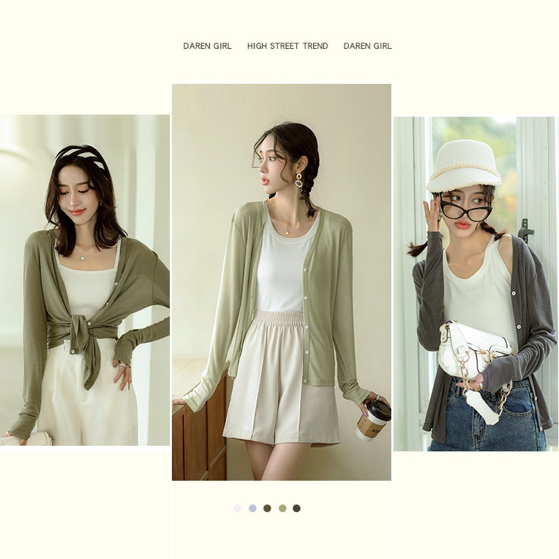 24HA77.09 - ÁO CARDIGAN MỎNG TENCEL KHOÁC NGOÀI