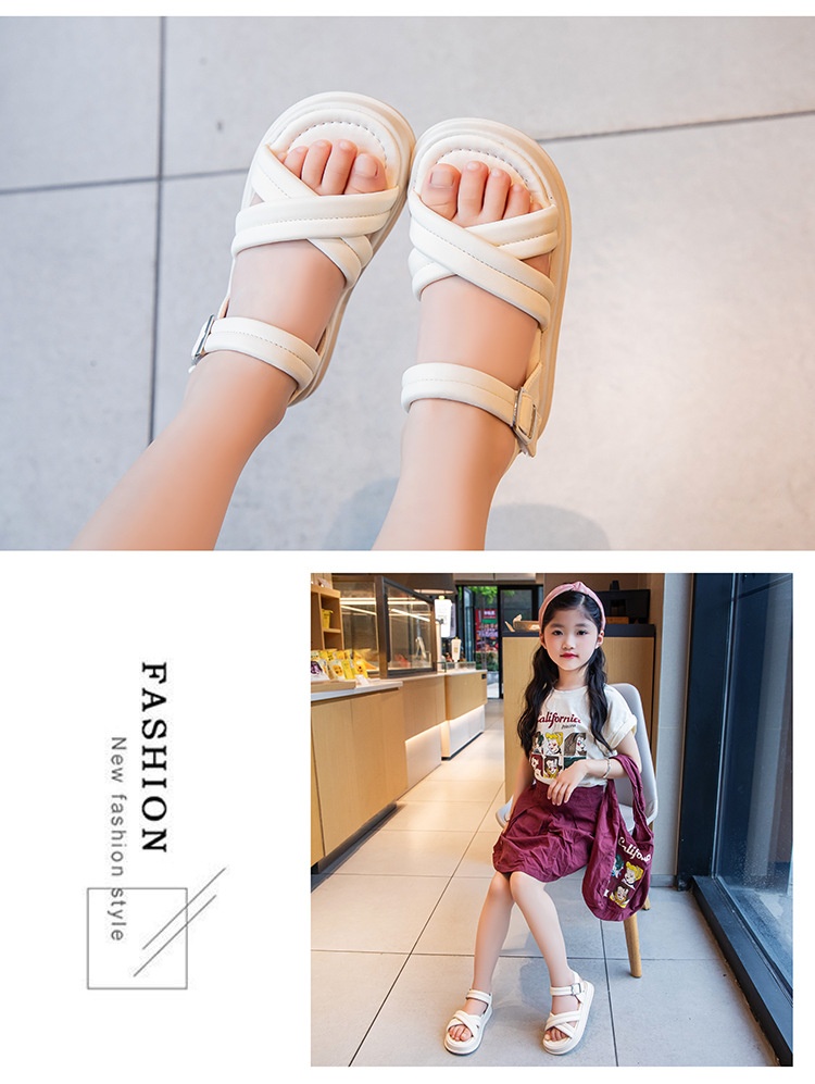 24HA77.27 - SANDAL 2 DÂY CHÉO BÉ GÁI
