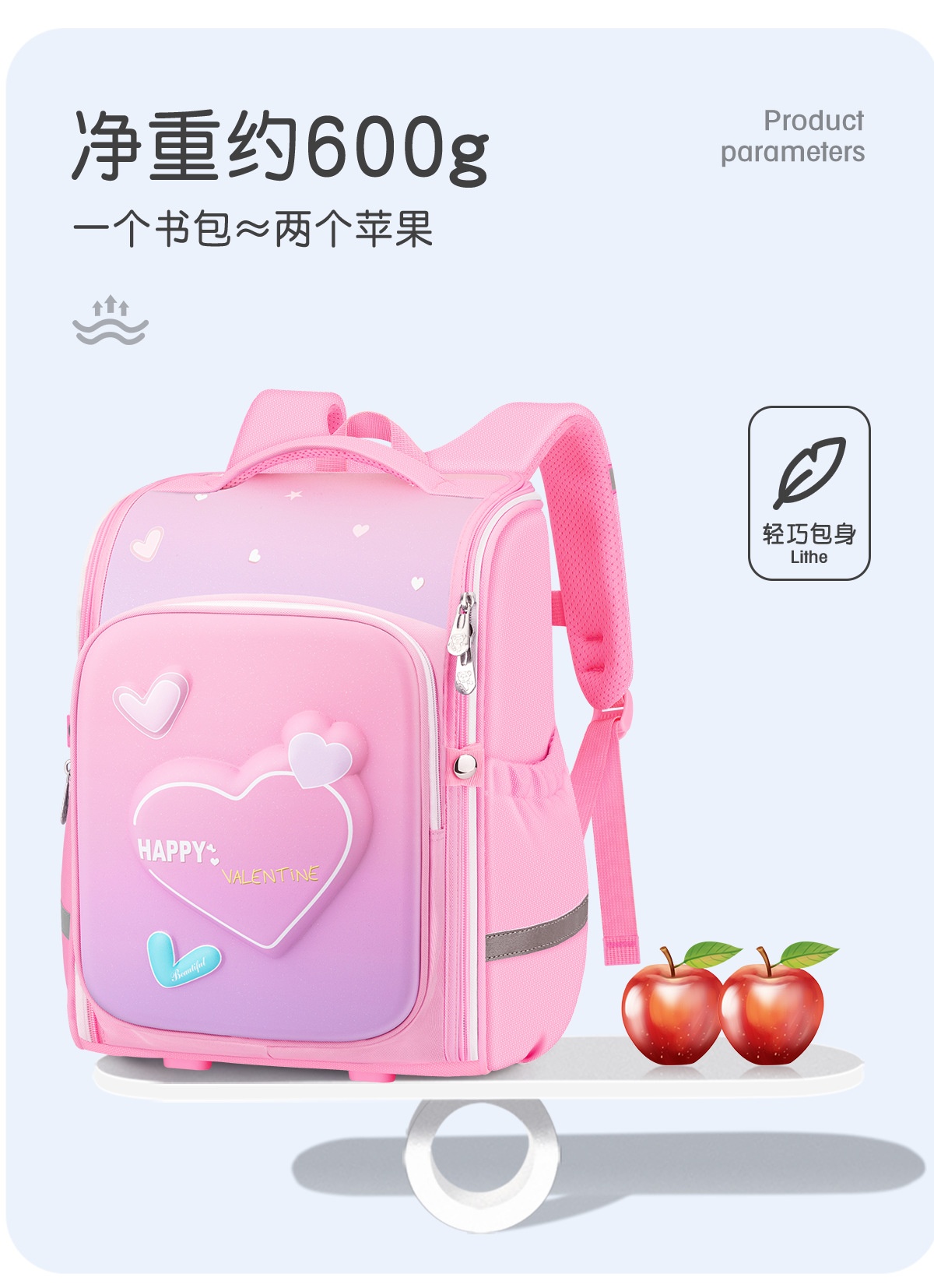 24HA77.12 - BA LÔ CHỐNG GÙ 3D HOẠT HÌNH