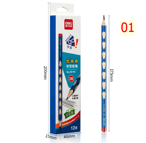 24HA97.06 - SET 2 HỘP BÚT CHÌ CHỐNG TRƠN TAY DELI