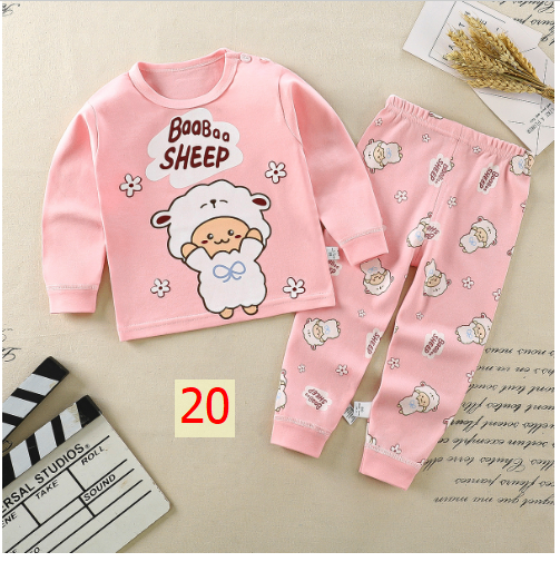24HA127.18 - SET 2 BỘ COTTON MẶC NHÀ CHO BÉ
