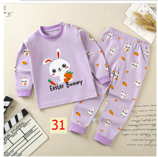 24HA127.18 - SET 2 BỘ COTTON MẶC NHÀ CHO BÉ