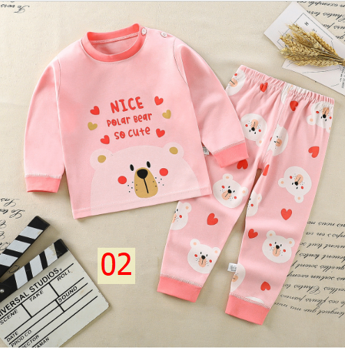 24HA127.17 - SET 2 BỘ COTTON MẶC NHÀ CHO BÉ
