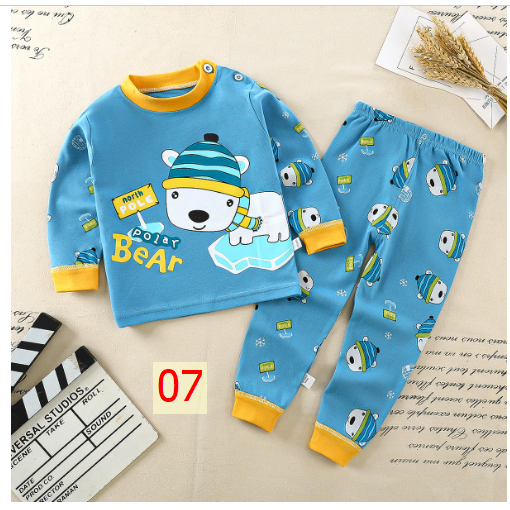 24HA127.17 - SET 2 BỘ COTTON MẶC NHÀ CHO BÉ