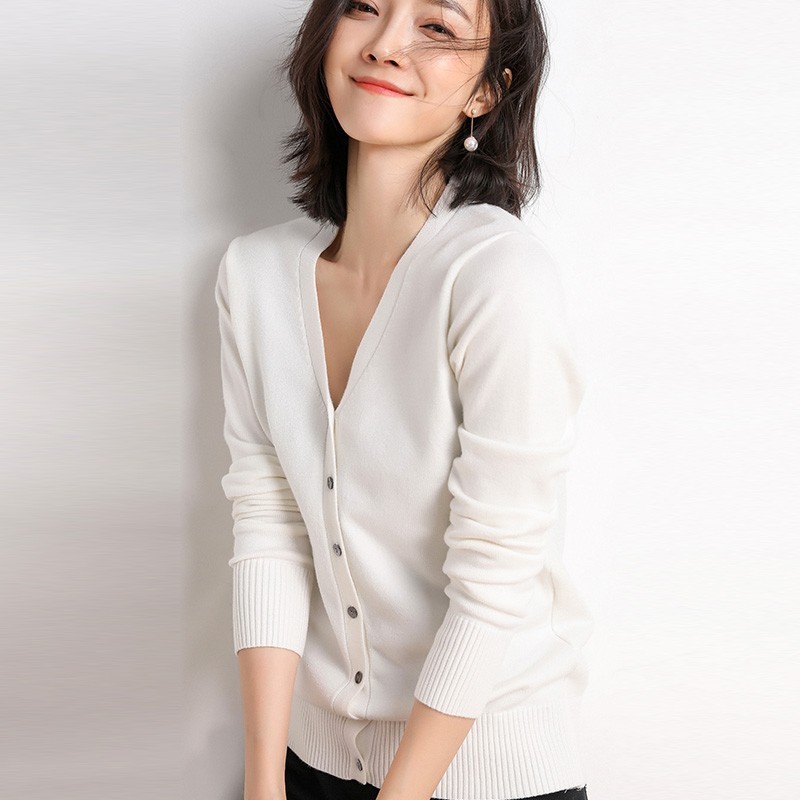 24HA137.10 - ÁO CARDIGAN NỮ BASIC