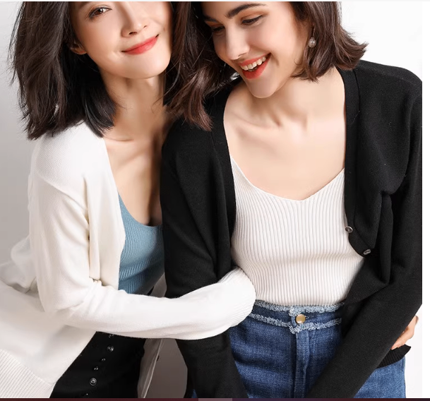24HA137.10 - ÁO CARDIGAN NỮ BASIC