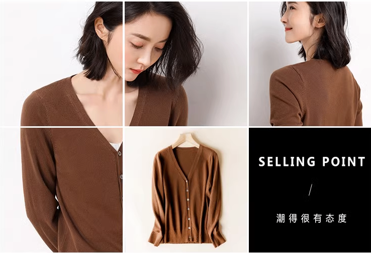 24HA137.10 - ÁO CARDIGAN NỮ BASIC