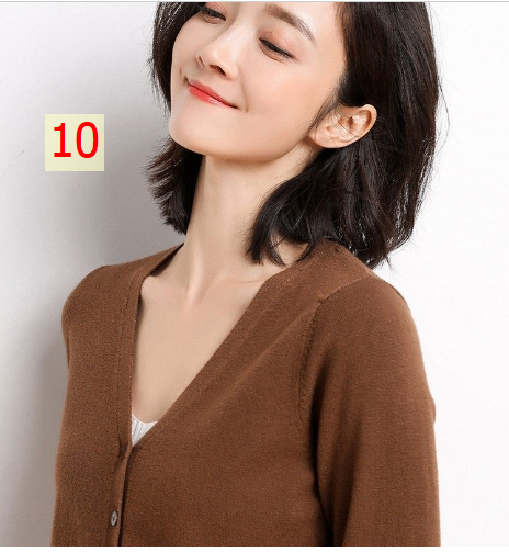 24HA137.10 - ÁO CARDIGAN NỮ BASIC
