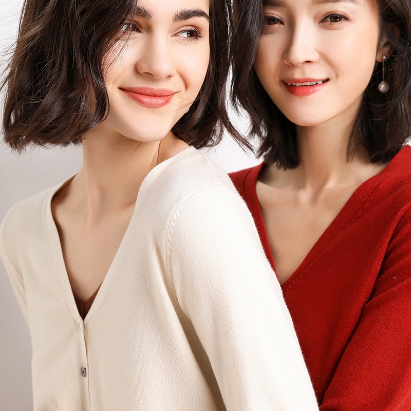 24HA137.10 - ÁO CARDIGAN NỮ BASIC