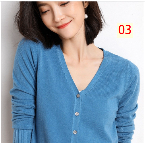 24HA137.10 - ÁO CARDIGAN NỮ BASIC