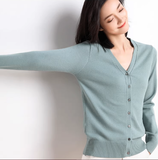 24HA137.10 - ÁO CARDIGAN NỮ BASIC