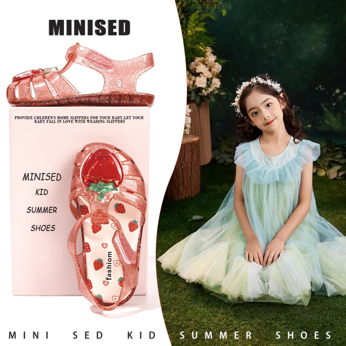 24HA137.23 - GIÀY NHỰA THƠM MINISED BÉ GÁI