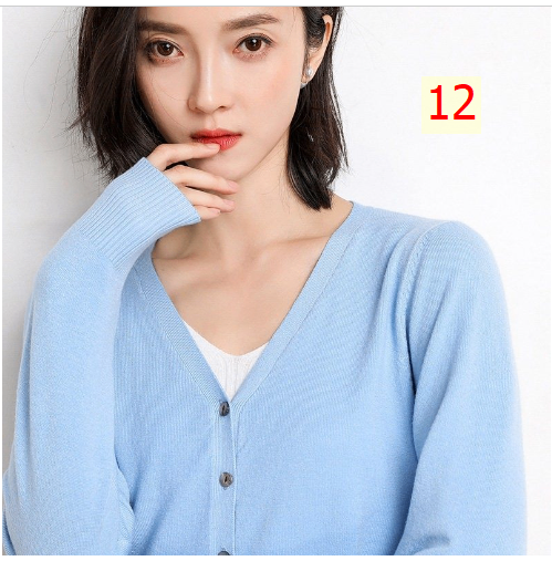24HA137.10 - ÁO CARDIGAN NỮ BASIC