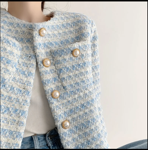 24HA157.14 - ÁO KHOÁC DẠ TWEED QC