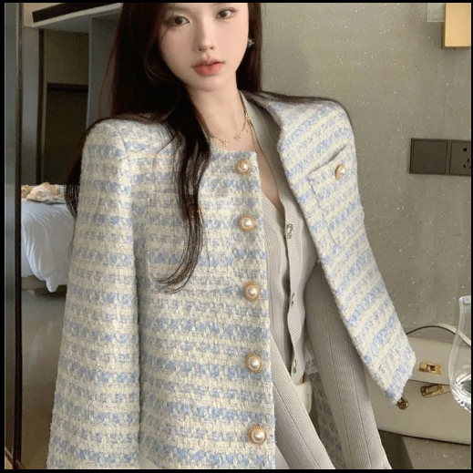 24HA157.14 - ÁO KHOÁC DẠ TWEED QC