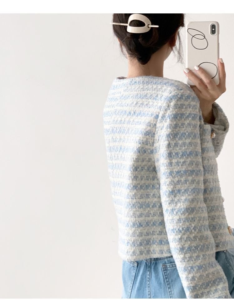 24HA157.14 - ÁO KHOÁC DẠ TWEED QC