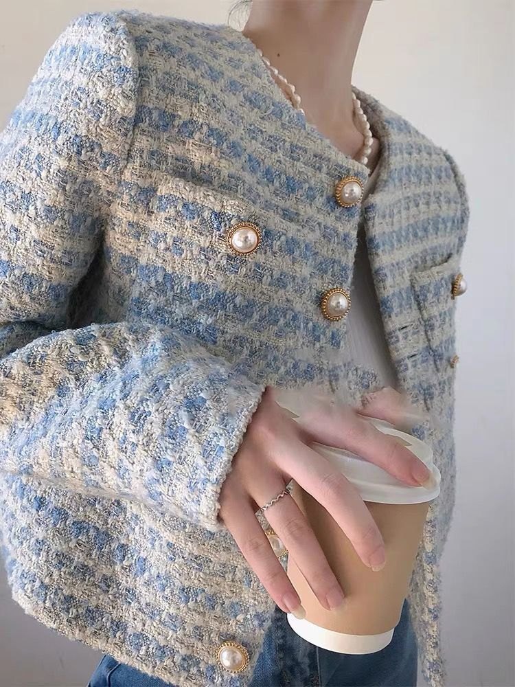24HA157.14 - ÁO KHOÁC DẠ TWEED QC