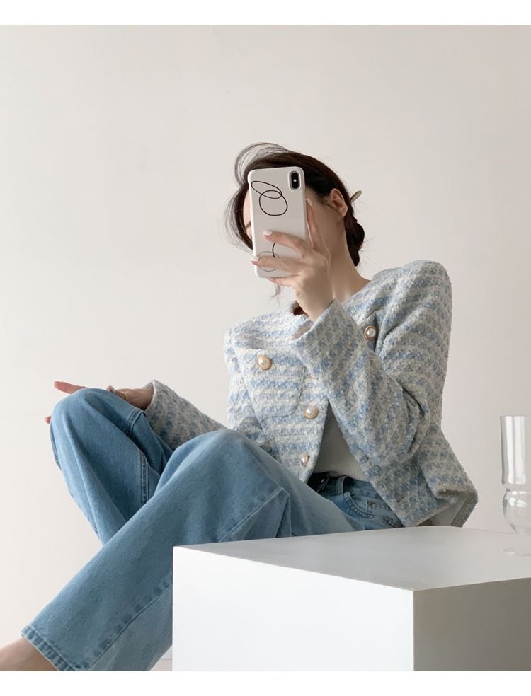 24HA157.14 - ÁO KHOÁC DẠ TWEED QC
