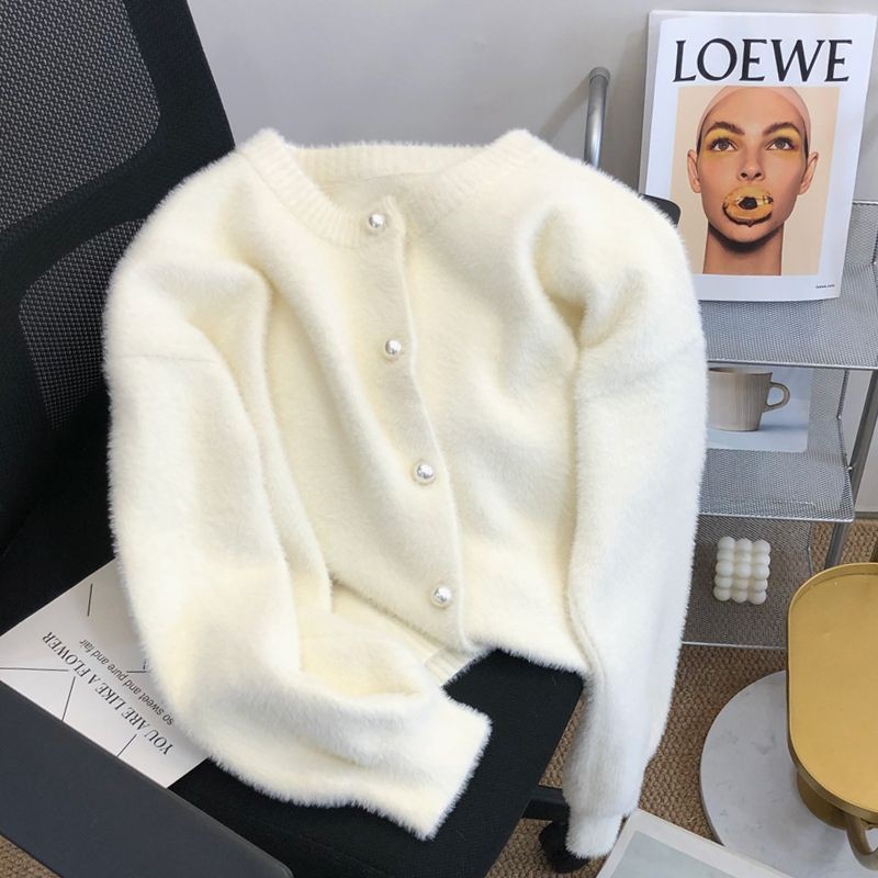 24HA167.19 - ÁO CARDIGAN LEN LÔNG THỎ