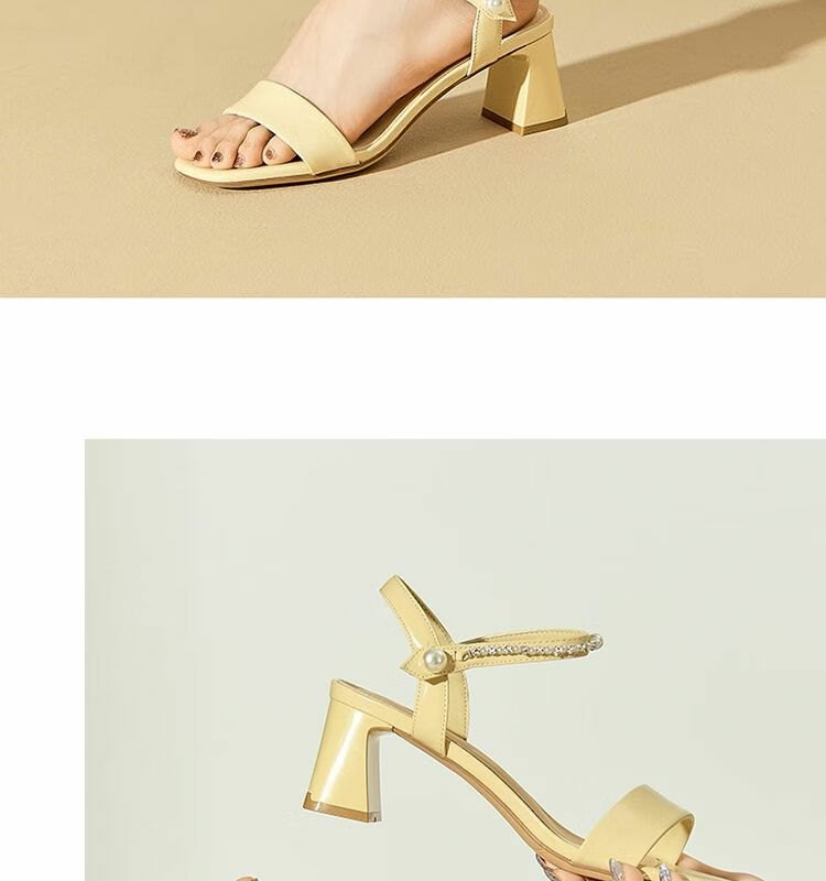 24HA167.24 - SANDAL DÂY ĐÍNH NGỌC TRAI HÃNG JOSINY