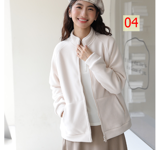 24HA177.09 - ÁO KHOÁC LÔNG CỪU NỮ