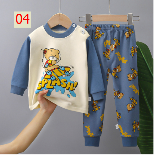24HA187.25 - SET 2 BỘ MẶC NHÀ COTTON CHO BÉ