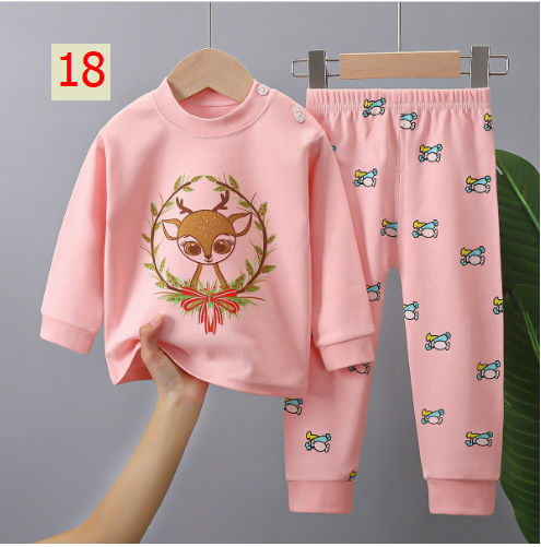 24HA187.25 - SET 2 BỘ MẶC NHÀ COTTON CHO BÉ