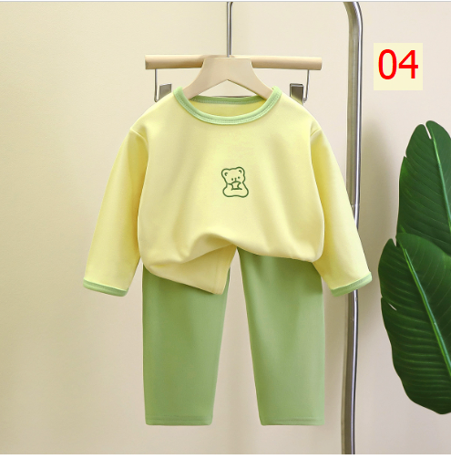 24HA187.15 - SET 2 BỘ TUYẾT NHUNG MẶC NHÀ CHO BÉ