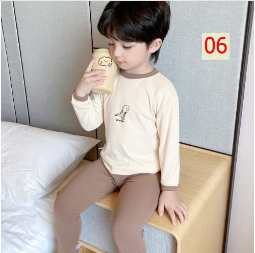 24HA197.03 - SET 2 BỘ NỈ TUYẾT NHUNG CHO BÉ