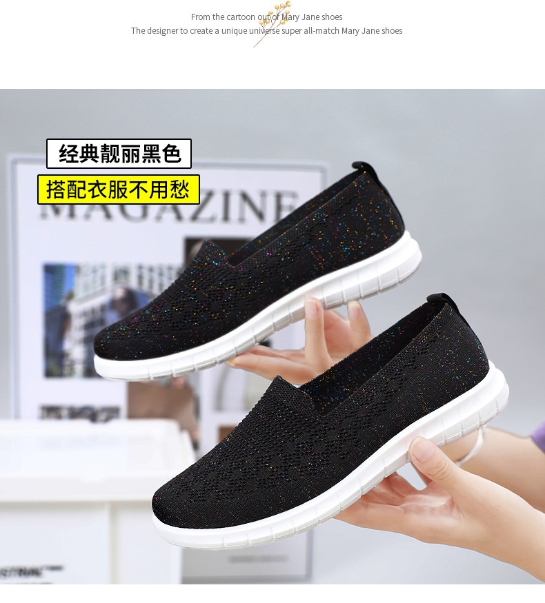 24HA227.18 - GIÀY VẢI SLIPON TRUNG NIÊN THOÁNG KHÍ