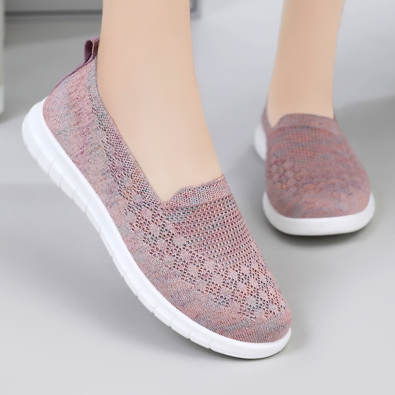 24HA227.18 - GIÀY VẢI SLIPON TRUNG NIÊN THOÁNG KHÍ