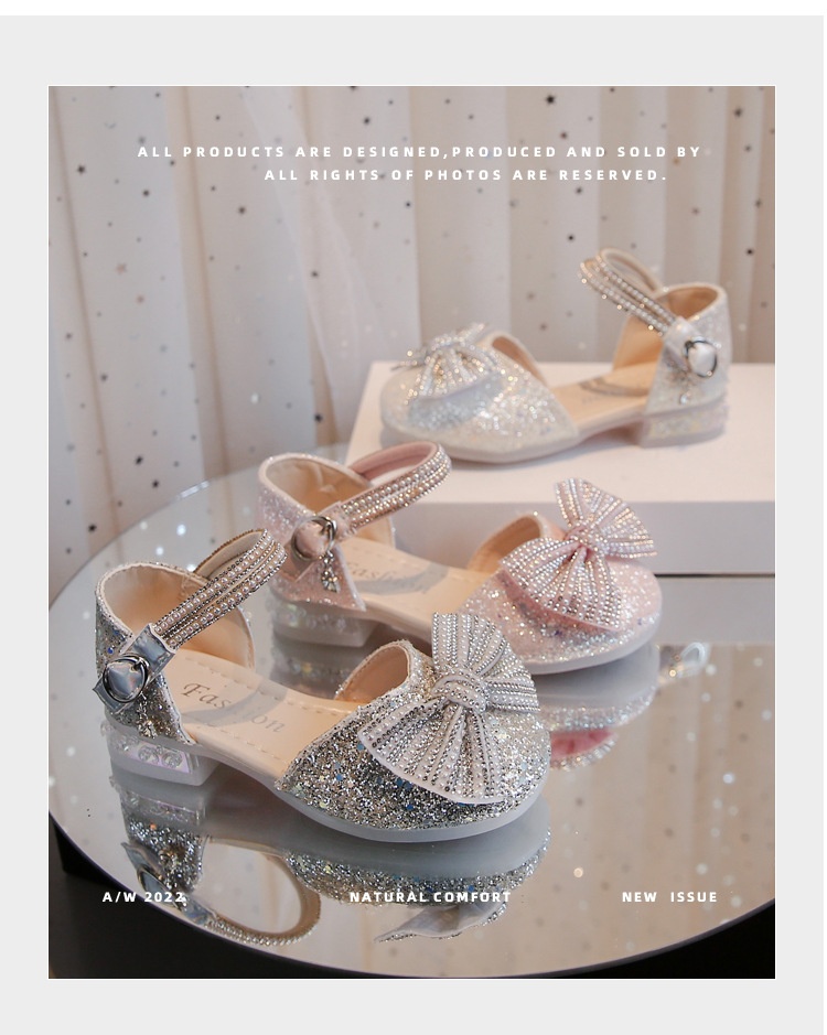 24HA227.29 - GIÀY CAO GÓT BLING CHO BÉ