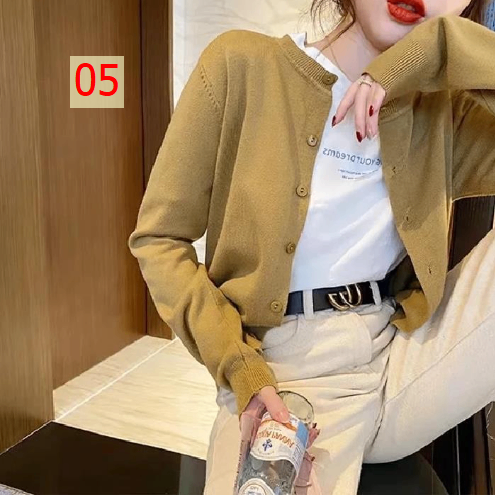 24HA237.08 - CARDIGAN TRƠN BASIC NỮ