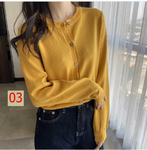 24HA237.08 - CARDIGAN TRƠN BASIC NỮ