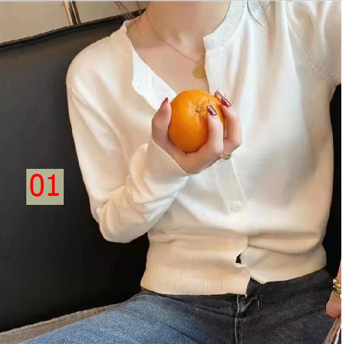 24HA237.08 - CARDIGAN TRƠN BASIC NỮ