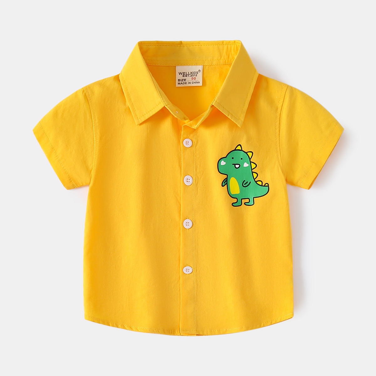 24HA237.30 - SƠ MI CỘC TAY HÌNH CON VẬT WELLKIDS