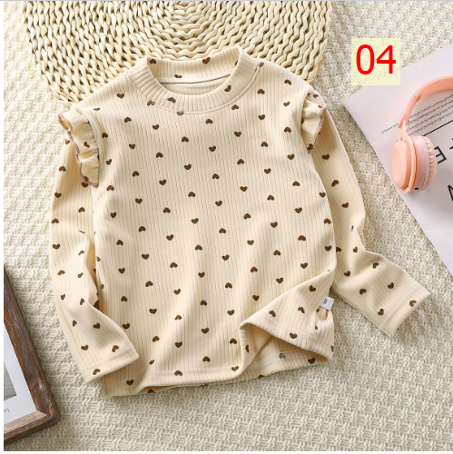 24HA247.17 - SET 2 ÁO NỈ NHUNG TĂM CHO BÉ
