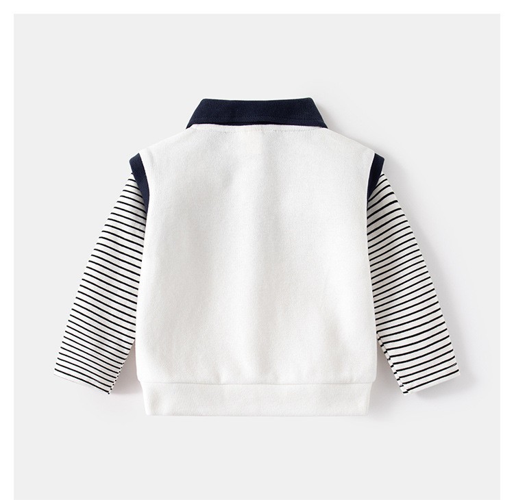 24HA257.14 - 🌈BỘ NỈ TAY PHỐI WELLKIDS