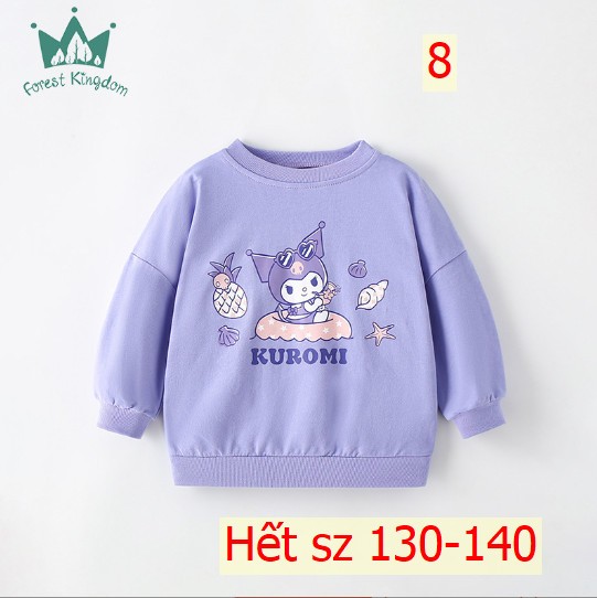 24HA257.20 - SET 2 ÁO NỈ DA CÁ HÃNG FOREST KINGDOM BÉ GÁI