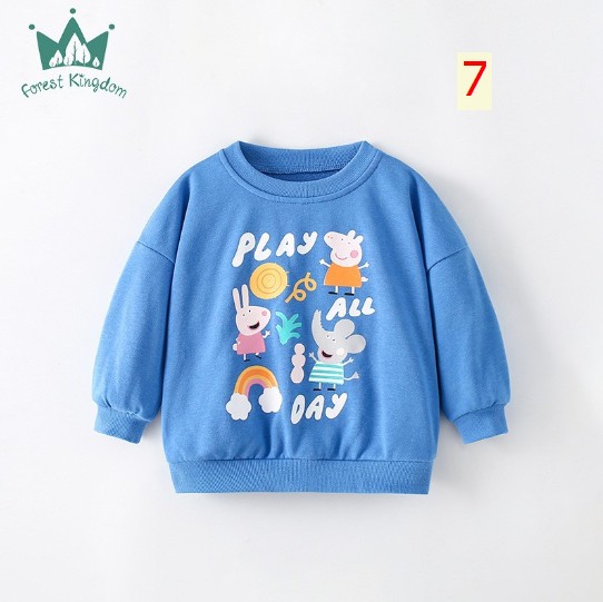 24HA257.20 - SET 2 ÁO NỈ DA CÁ HÃNG FOREST KINGDOM BÉ GÁI