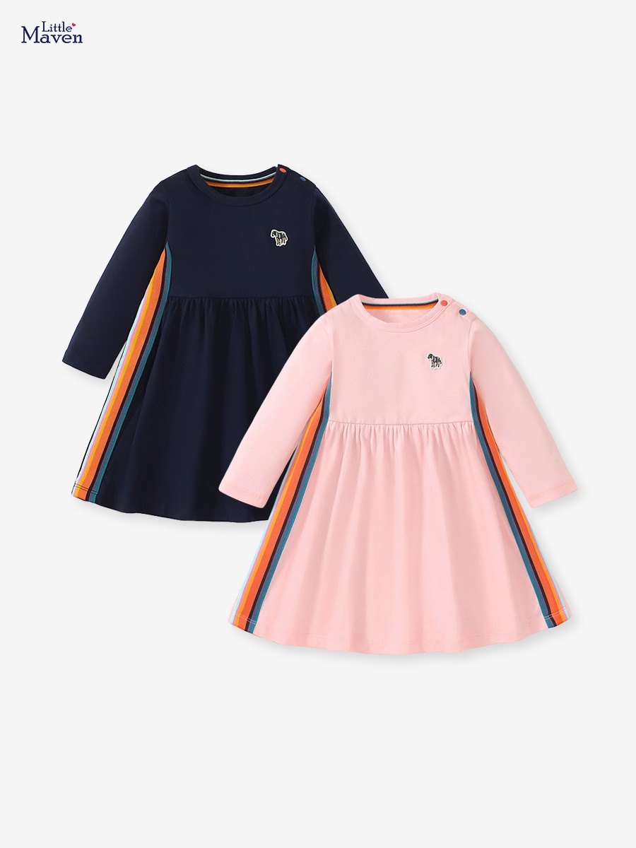 24HA257.03 - ‼‼‼VÁY THU ĐÔNG BÉ GÁI LITTLE MAVEN