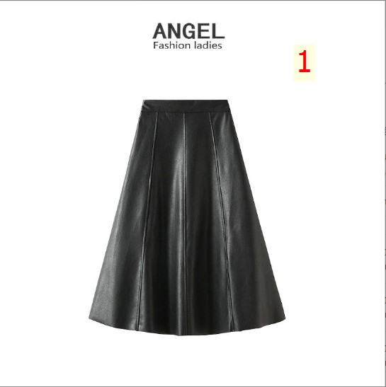24HA257.16 - CHÂN VÁY DA MIDI ANGEL