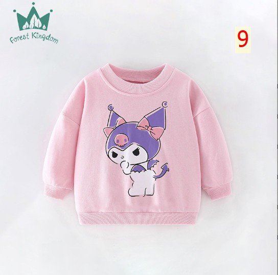 24HA257.20 - SET 2 ÁO NỈ DA CÁ HÃNG FOREST KINGDOM BÉ GÁI