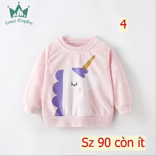 24HA257.20 - SET 2 ÁO NỈ DA CÁ HÃNG FOREST KINGDOM BÉ GÁI