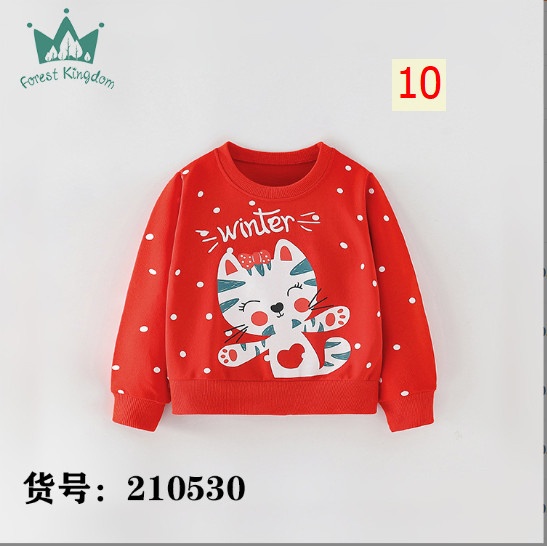 24HA257.20 - SET 2 ÁO NỈ DA CÁ HÃNG FOREST KINGDOM BÉ GÁI