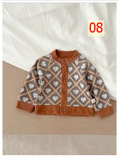 24HA267.24 - ÁO CARDIGAN LEN SIZE NHÍ CHO BÉ