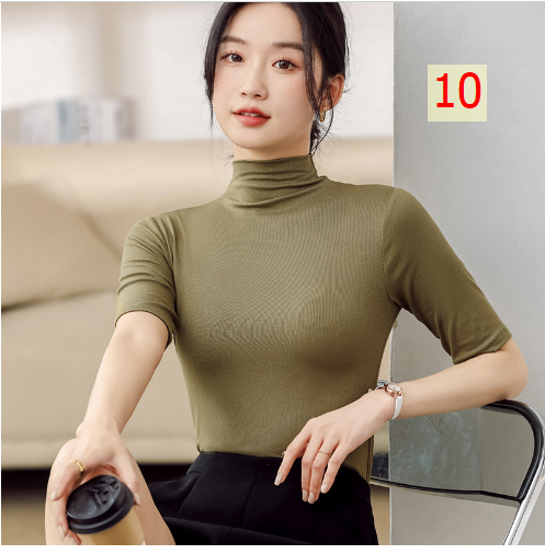 24HA267.01 - ÁO TAY LỬNG CỔ 3P NỮ