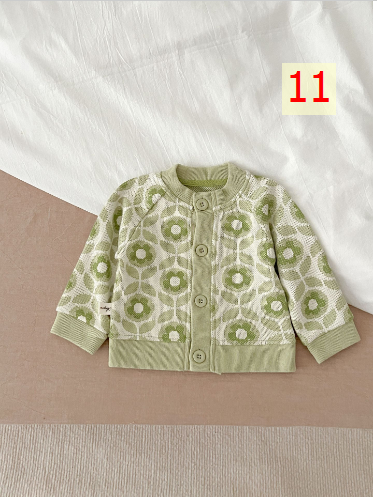 24HA267.24 - ÁO CARDIGAN LEN SIZE NHÍ CHO BÉ